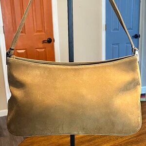 Preston & York Light Brown Suede Shoulder Bag Handbag Purse